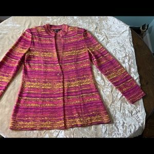 Misook Knit Multi-Colored Jacket - Small
